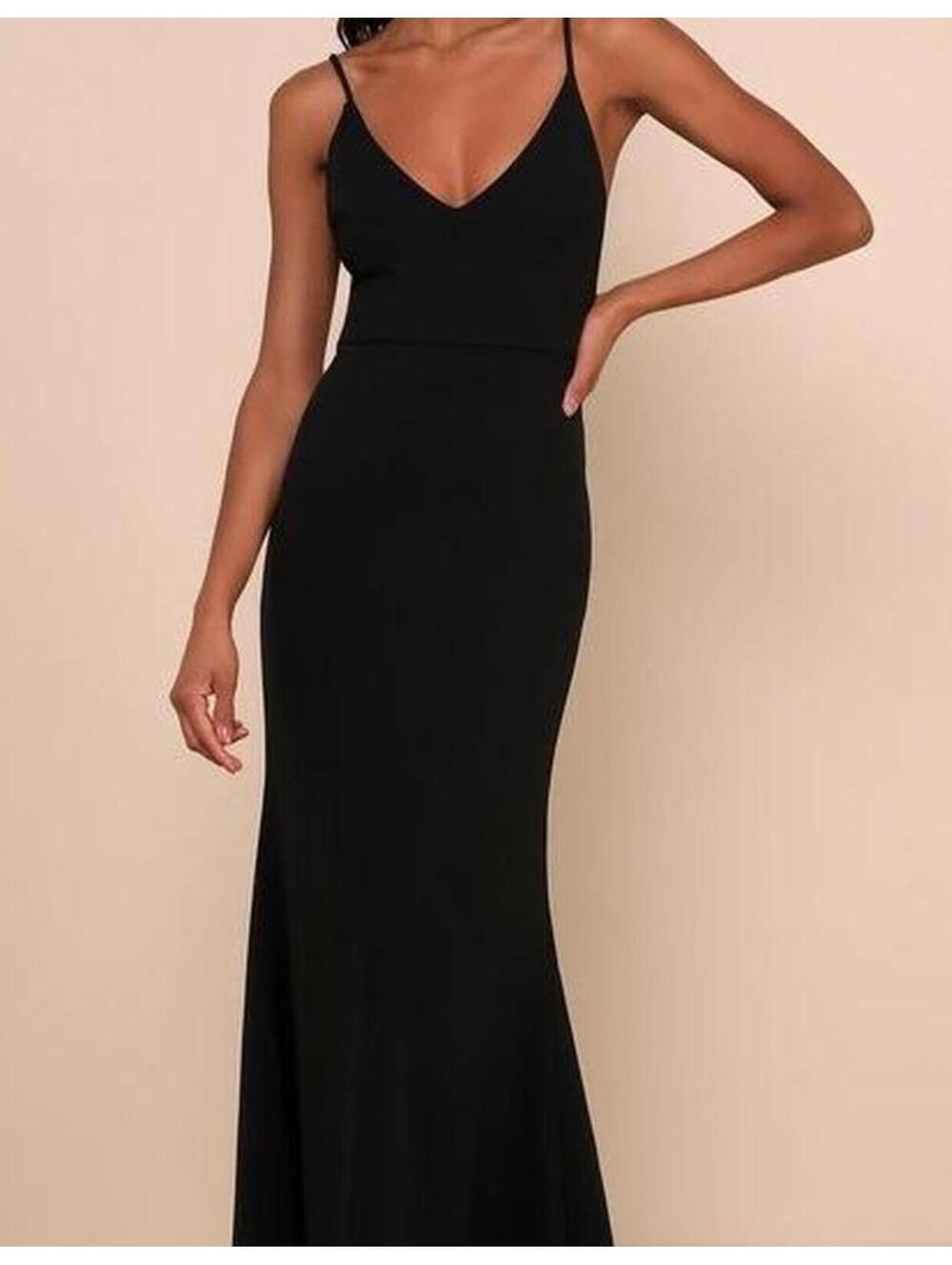 NWT Lulus infinite glory black maxi dress. Size S.